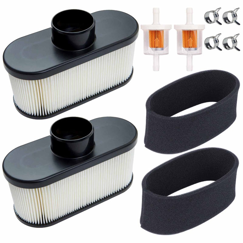 HOODELL فلتر هواء HOODELL 2 حزمة 11013-7047 مع فلتر مسبق - لمحرك كاوازاكي FR651V FR691V FR730V جرار جزازة العشب هاسلر هوسكفارنا غرافلي - Image 1
